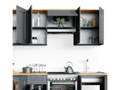 Mueble de cocina gris noble 240x60x81.6 bergamo
