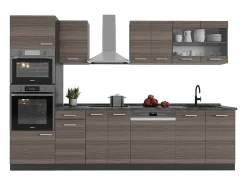 Mueble de cocina gris noble/antracita 300x60x81.6 r-line