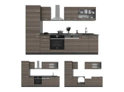 Mueble de cocina gris noble/antracita 300x46x81.6 r-line
