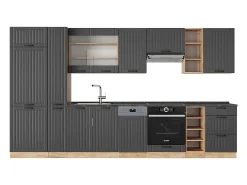 Mueble de cocina gris oscuro 355x46x81.6 fame-line