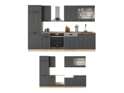 Mueble de cocina gris oscuro 300x46x81.6 fame-line