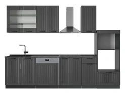 Mueble de cocina gris oscuro 300x60x81.6 fame-line