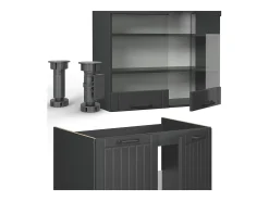 Mueble de cocina gris oscuro 235x60x81.6 fame-line