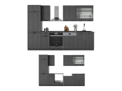 Mueble de cocina gris oscuro 300x60x81.6 fame-line