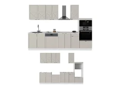 Mueble de cocina gris/beige/blanco 300x60x81.6 fame-line