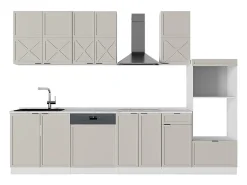 Mueble de cocina gris/beige/blanco 300x46x81.6 fame-line