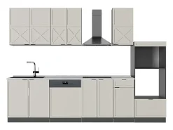 Mueble de cocina gris/beige/antracita 300x46x81.6 fame-line