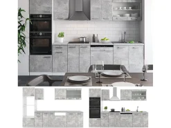 Mueble de cocina hormigón 300x60x81.6 r-line