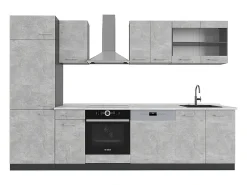 Mueble de cocina hormigón/antracita 300x60x81.6 r-line