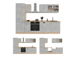 Mueble de cocina hormigón/roble dorado 300x60x81.6 r-line