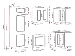 Mueble de cocina Kalmar 14 piezas artesanal roble