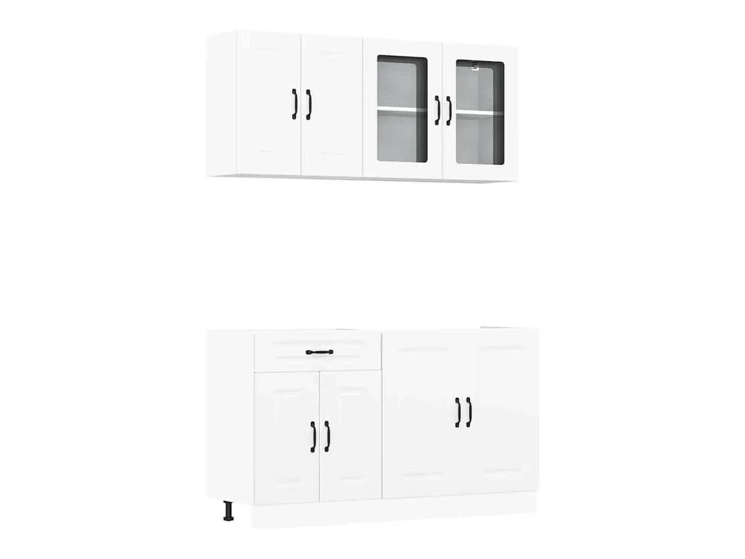 Mueble de cocina Kalmar blanco 4 piezas madera contrachapada