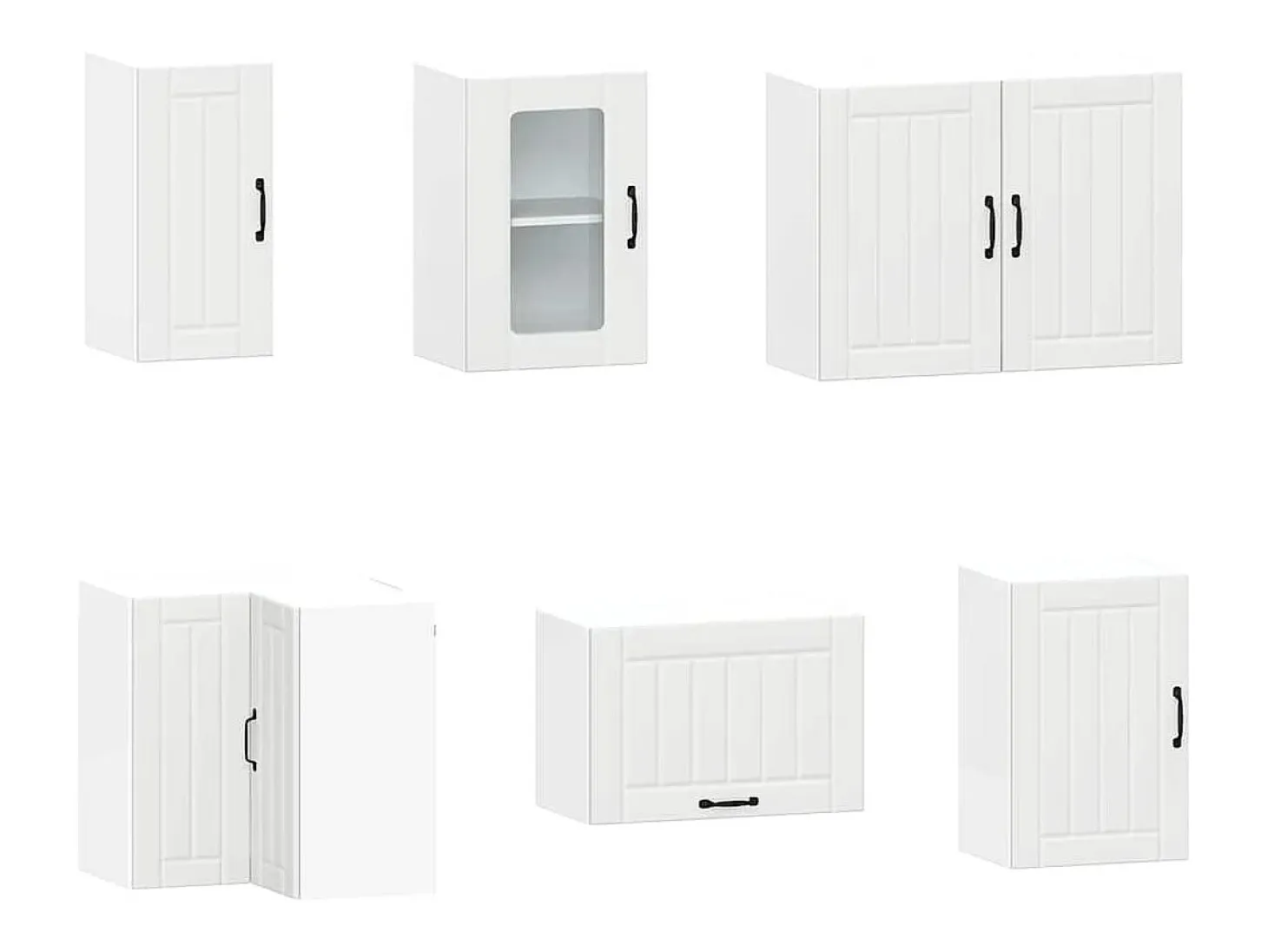Mueble de cocina Kalmar blanco 11 piezas madera contrachapada