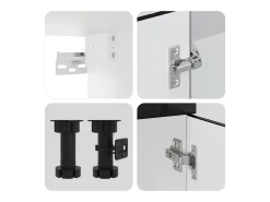 Mueble de cocina Kalmar negra 11 piezas madera contrachapada