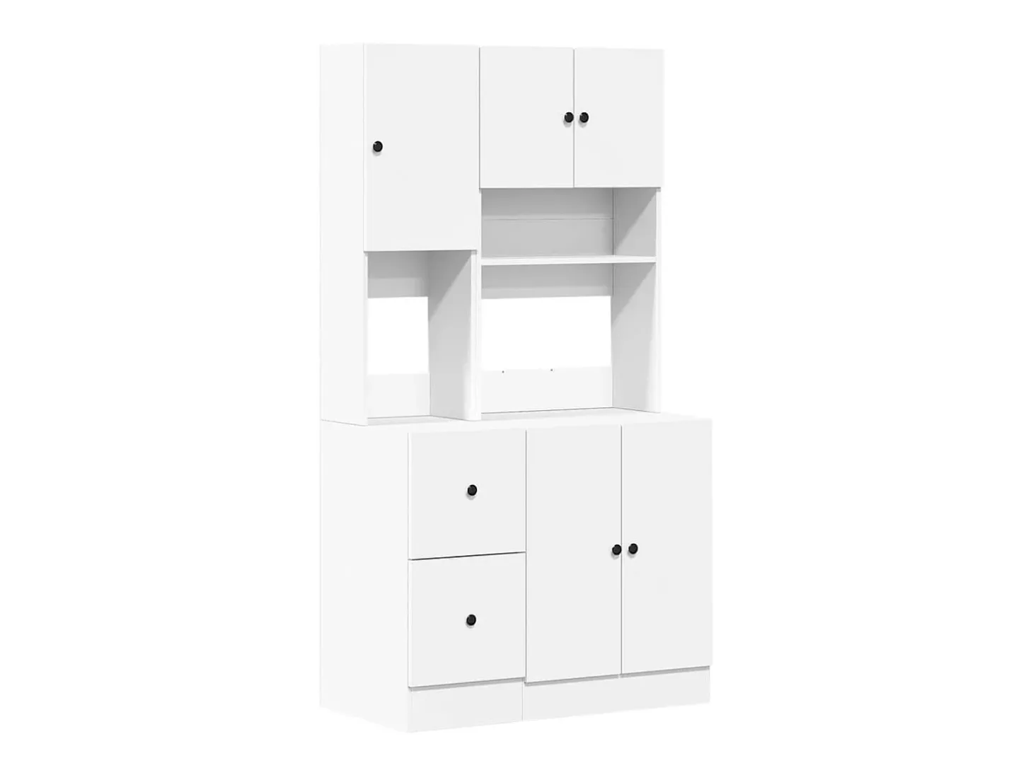 Mueble de cocina madera de ingeniería blanco 95x50x180 cm