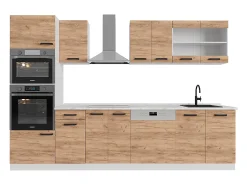Mueble de cocina oro potencia roble/blanco 300x60x81.6 r-line