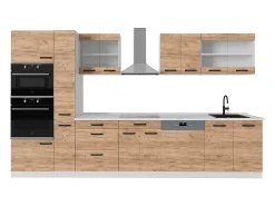 Mueble de cocina oro potencia roble/blanco 350x46x81.6 r-line