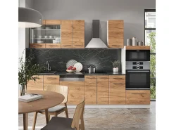 Mueble de cocina oro potencia roble/blanco 300x46x81.6 fame-line