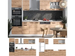 Mueble de cocina oro potencia roble/blanco 300x60x81.6 r-line