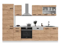 Mueble de cocina oro potencia roble/blanco 300x60x81.6 r-line