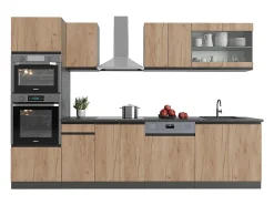 Mueble de cocina oro power roble/antracita 300x60x81.6 r-line