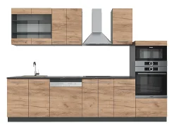Mueble de cocina oro power roble/antracita 300x60x81.6 fame-line