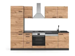 Mueble de cocina oro power roble/antracita 270x57.1x81.6 optima