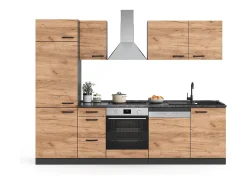 Mueble de cocina oro power roble/antracita 270x57.1x81.6 optima