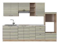 Mueble de cocina panel de roble/roble goldkraft 280x46x81.6 fame-line