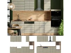 Mueble de cocina panel de roble/roble goldkraft 300x60x81.6 fame-line