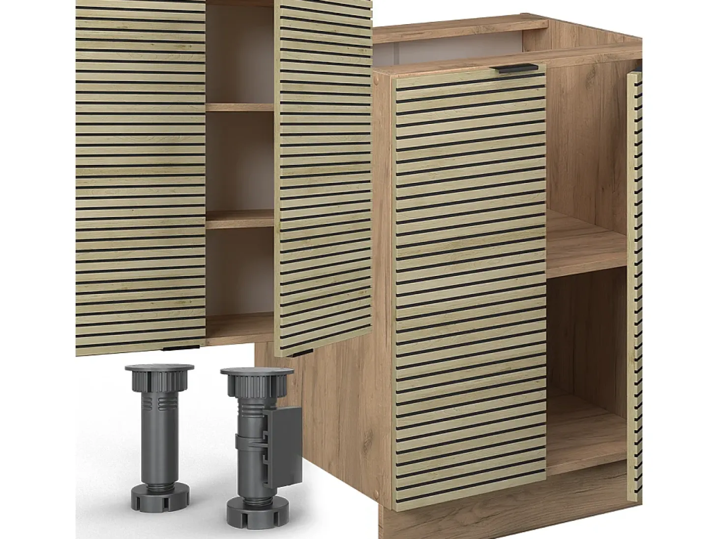 Mueble de cocina panel de roble/roble goldkraft 300x60x81.6 fame-line