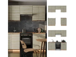 Mueble de cocina panel de roble/roble goldkraft 200x46x81.6 fame-line