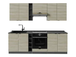 Mueble de cocina panel de roble/antracita 235x46x81.6 fame-line