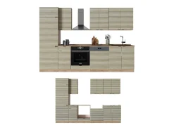 Mueble de cocina panel de roble/roble goldkraft 300x60x81.6 fame-line