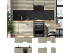 Mueble de cocina panel de roble/roble goldkraft 240x46x81.6 fame-line