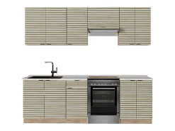 Mueble de cocina panel de roble/roble goldkraft 240x60x81.6 fame-line