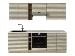 Mueble de cocina panel de roble/roble goldkraft 235x46x81.6 fame-line