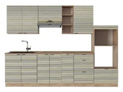 Mueble de cocina panel de roble/roble goldkraft 280x60x81.6 fame-line
