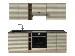 Mueble de cocina panel de roble/roble goldkraft 235x60x81.6 fame-line