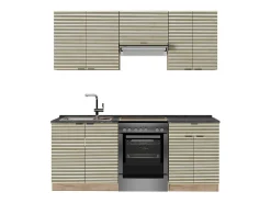 Mueble de cocina panel de roble/roble goldkraft 200x60x81.6 fame-line