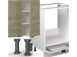 Mueble de cocina panel roble/blanco 300x60x81.6 fame-line