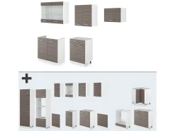 Mueble de cocina precioso gris/blanco 200x60x81.6 r-line
