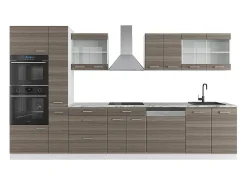 Mueble de cocina precioso gris/blanco 350x46x81.6 r-line