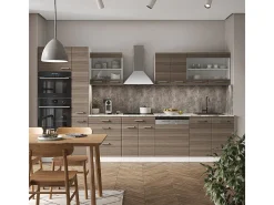 Mueble de cocina precioso gris/blanco 350x60x81.6 r-line