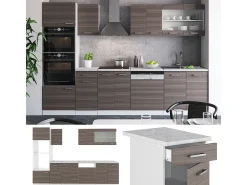 Mueble de cocina precioso gris/blanco 300x46x81.6 r-line
