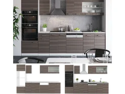 Mueble de cocina precioso gris/blanco 300x60x81.6 r-line