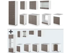 Mueble de cocina precioso gris/blanco 300x60x81.6 r-line