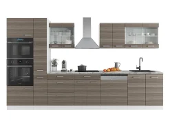Mueble de cocina precioso gris/blanco 350x60x81.6 r-line