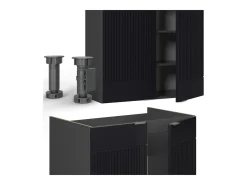 Mueble de cocina rayas negras/antracita 240x60x81.6 fame-line