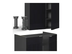 Mueble de cocina rayas negras/antracita 200x60x81.6 fame-line
